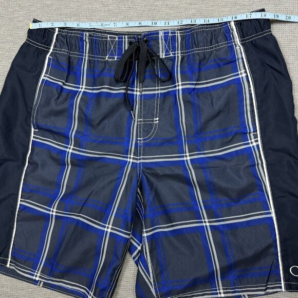 Ocean Pacific Mens Multicolor Plaid Board Shorts Drawstring Waist Lined Size L - Picture 8 of 11